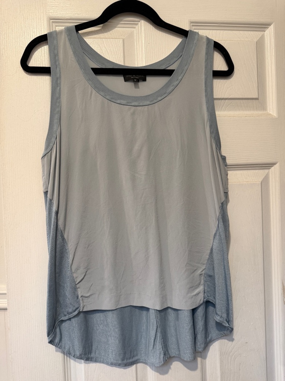 rag & bone Pale Blue Silk Sleeveless Tank